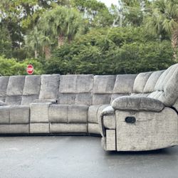 🛋️ Sectional Couch/Sofa - Recliner - Microfiber - Gray - Delivery Available 🚛