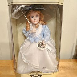 Collectible Memories Genuine Porcelain Doll  16" April Spring New In Box 