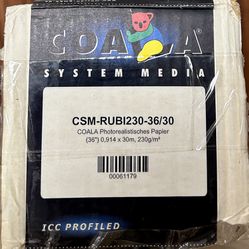 Coala System Media 36” Large Format Photo Realistic Print Paper Roll