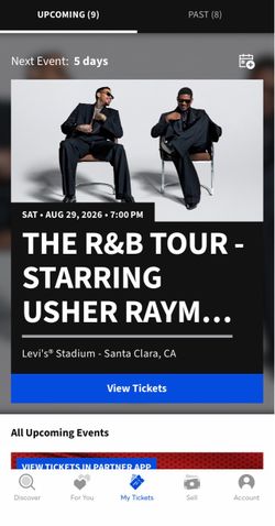 Usher / Chris Brown tickets - Saturday $100