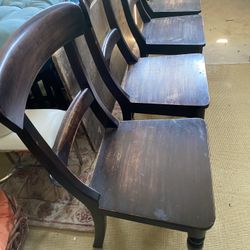 5- Crate And Barrel Wood Dining Chairs  245 Ea In Store
