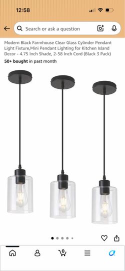 3 Opened box farmhouse pendant lights