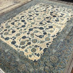 9x13 Feet Persian Kashan Handmade Fine Rug 
