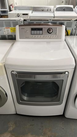 LG Front Load Dryer – Sensor Dry, Stainless Drum, White