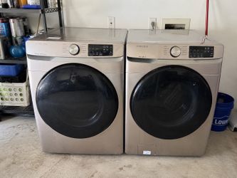 Samsung 4.5 Cu. Ft. Front Load Washer & Matching Dryer Set – Champagne