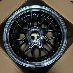 NEW 18” BBS RSII RS2 Style Wheels Rims Black/Silver 5x114.3 & 5x120 18x9/10 +30 Set of 4