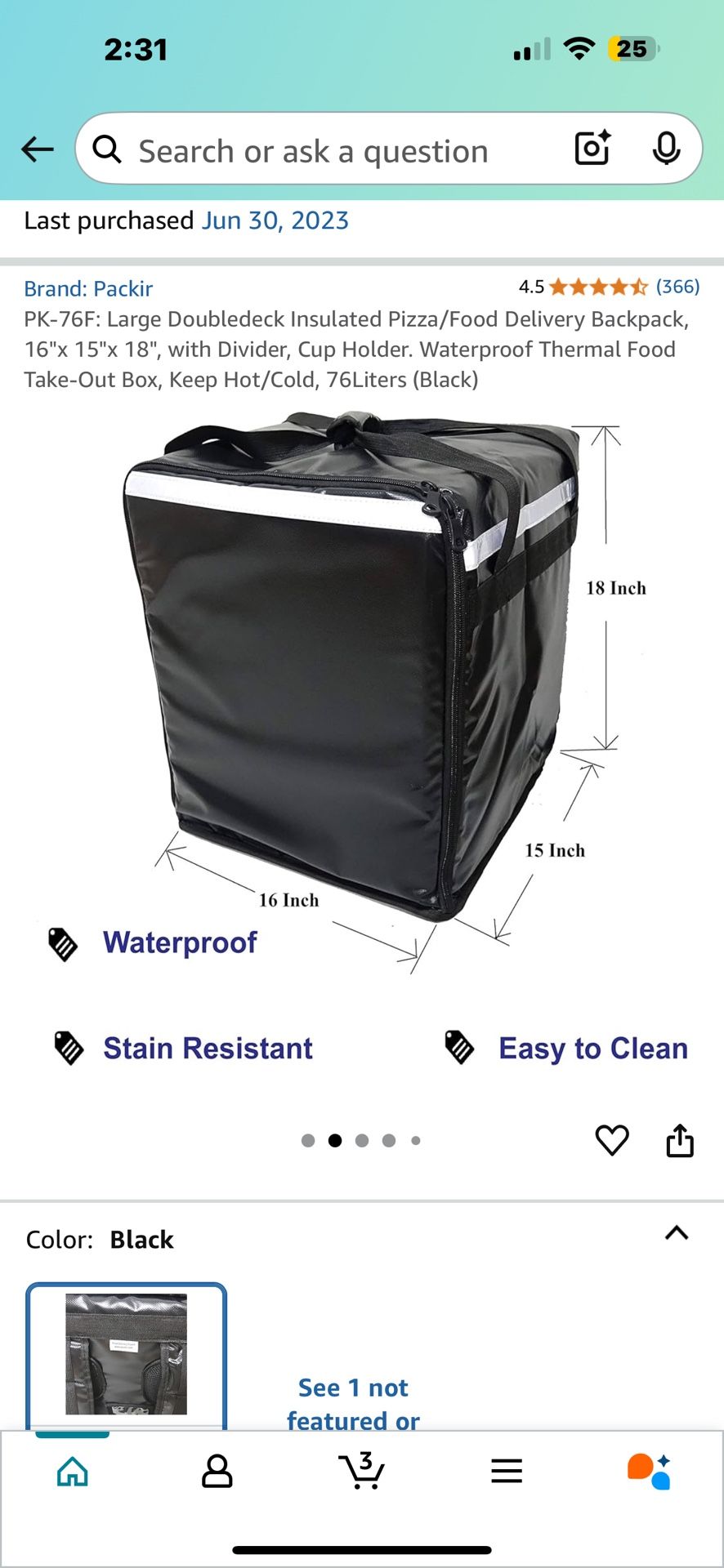 🔥📦 Packir 76L Insulated Backpack – Awesome for food service delivery)📦❄️