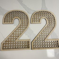 Rattan Number Decorations For Party