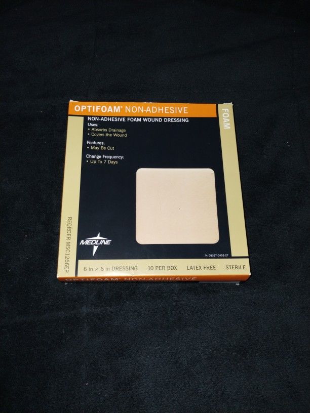 Medline Optifoam Non-Adhesive Dressing (10ct Box) + Hydralock 10ct