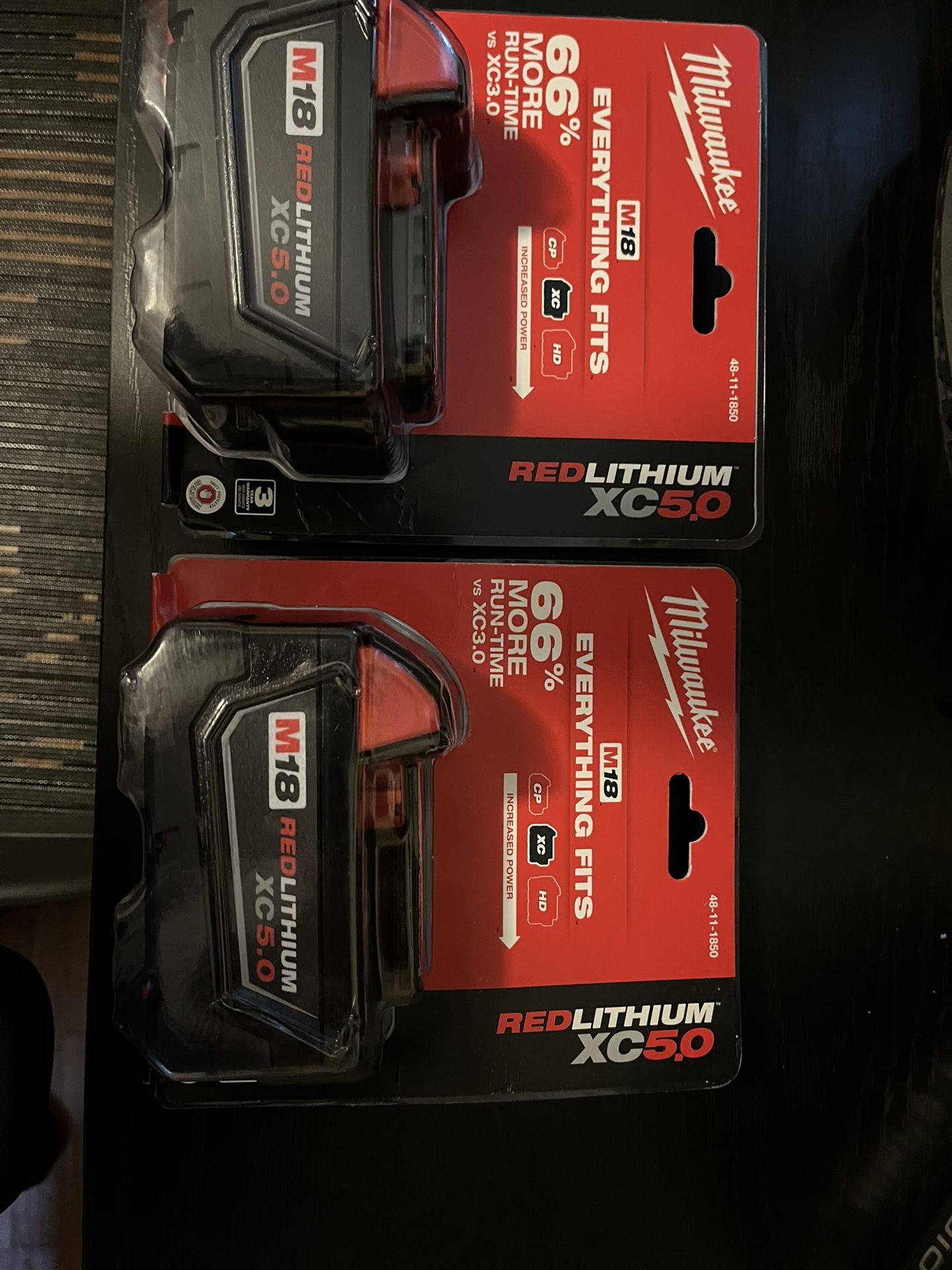 Brand new Milwaukee M18 5.0 AH Batteries
