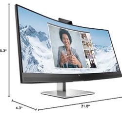 HP E34m G4 34" WQHD Curved Screen LED LCD Monitor 
