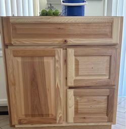 Glacier Bay brown bathroom cabinet