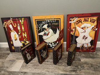 Chef Kitchen Decor Pictures And Storage Books