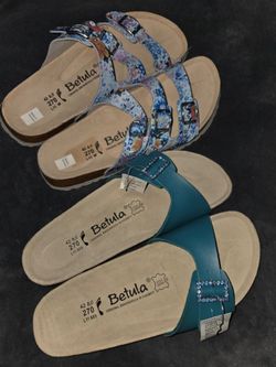 Bundle 2 pair Betula By Birkenstock Women's Slide Sandals Size W11 M9
