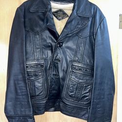 Women’s Vintage “Styled By Prince Maurizio” Genuine Leather Jacket - GREAT COND.