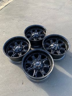 20” Gloss Black Fuel Darkstar Wheels for 8x170 F250 F350 and Excursion Wheels Rims