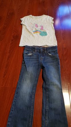 Girl's Cherokee jeans size 6 & t-shirt size 7