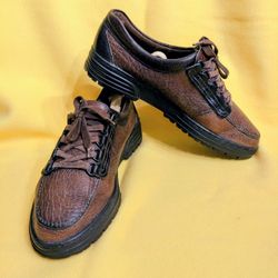 Mephisto Women's US 7 Chocolate Leather Oxford Sneakers Air Relax Trampoline EUC