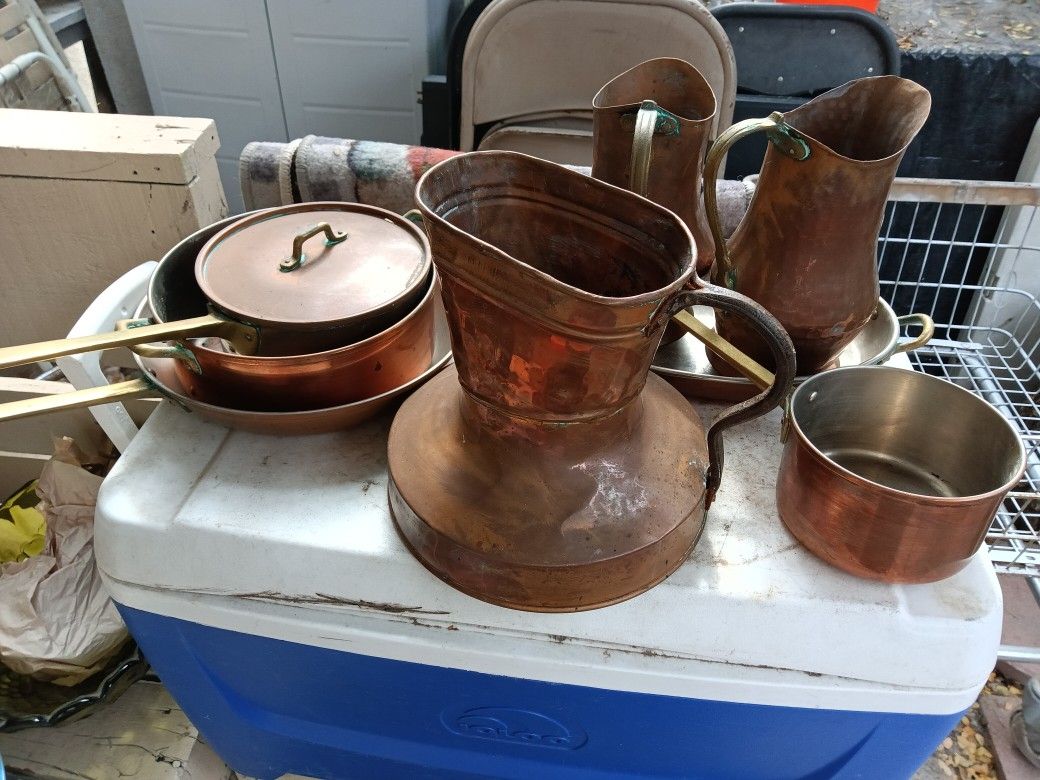 Vintage Copper Pots 