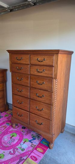 Tall Wood Chest of Drawers Dresser