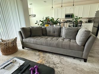 Grey Tufted Sofa
