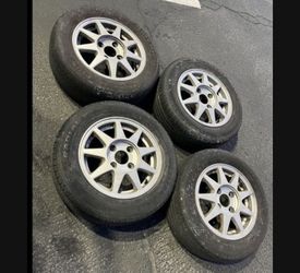 4 — 185/60r14 Stock Nissan 240sx Wheels Rims Tires!!!!!