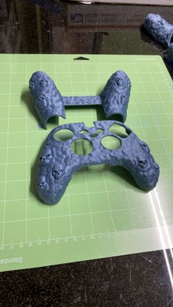Custom Skull Faceplate for Xbox Controller – 3D Printed Front and Back Shell Mod Kit – Horror Style