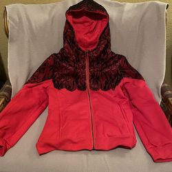 Red And Black Lace Hoodie