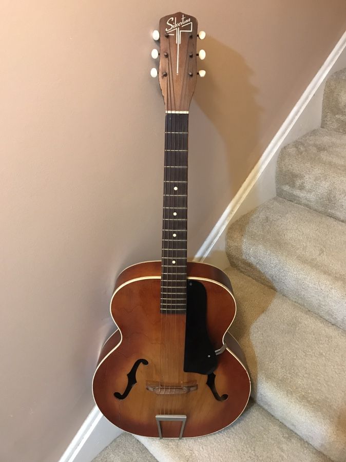 Vintage Silvertone Archtop Acoustic Guitar