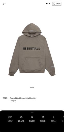 Essential Fear Of God Hoodie ‘Taupe’ Size SMALL (Doesn’t Fit Me Need Gone ASAP)