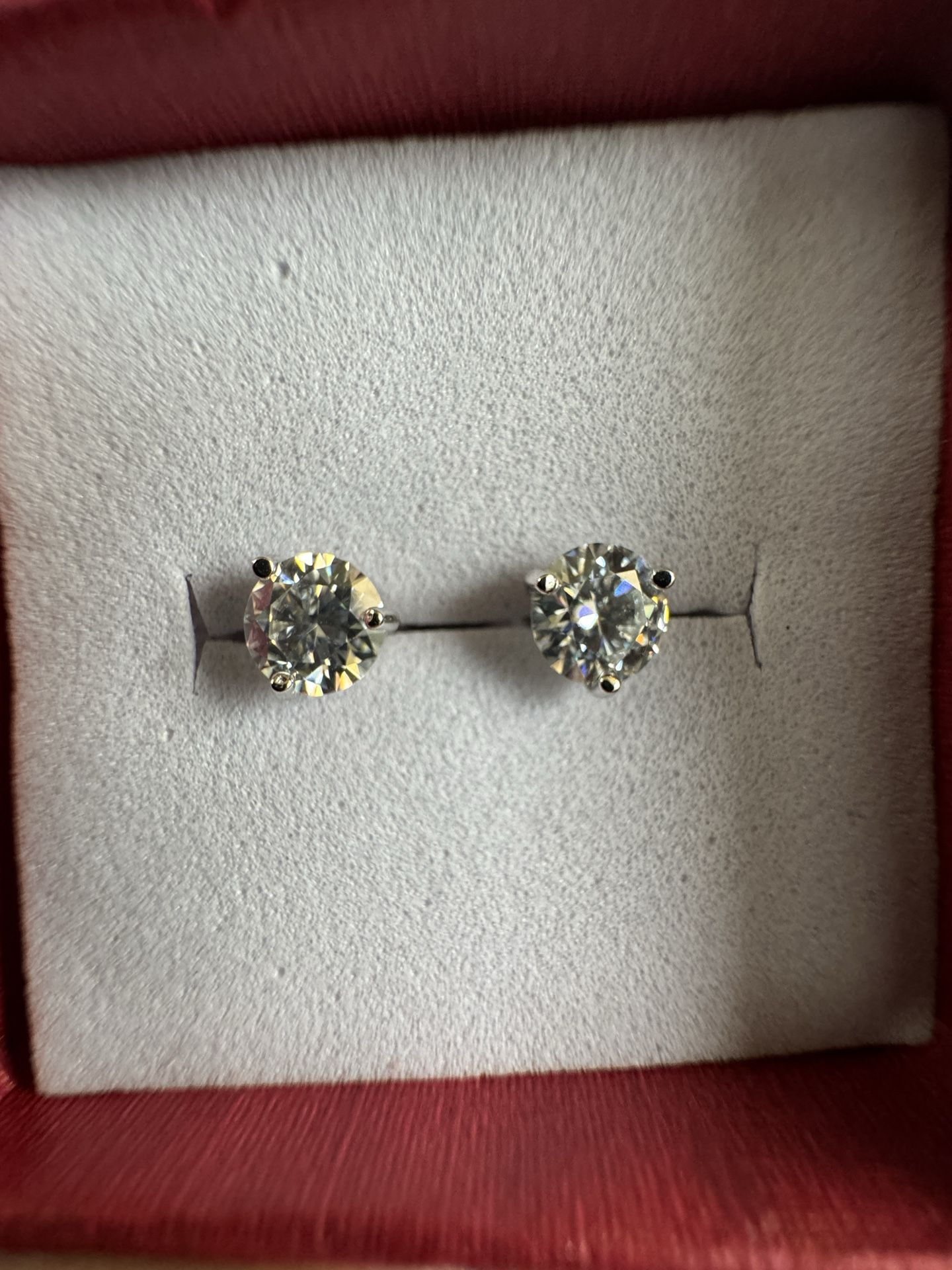 Certified Mossanite Studs.