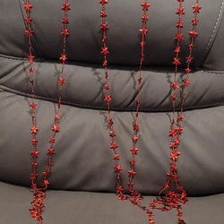 3 Strands Red Star Garland Approx 9' Each $5 Each