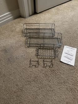 Chrome Wire Shower Caddy Set