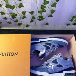 Blue And White Lv Skates Size 10