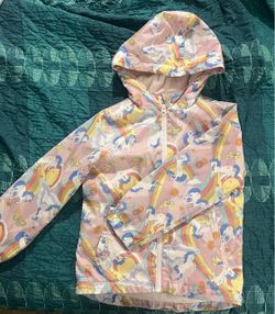 Kid rain coat with thin fuzzy lining