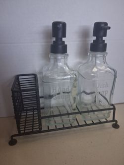 Soap Dispensers w/Rack
