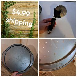 Large Good Pizza Pan And Pizza Slicer