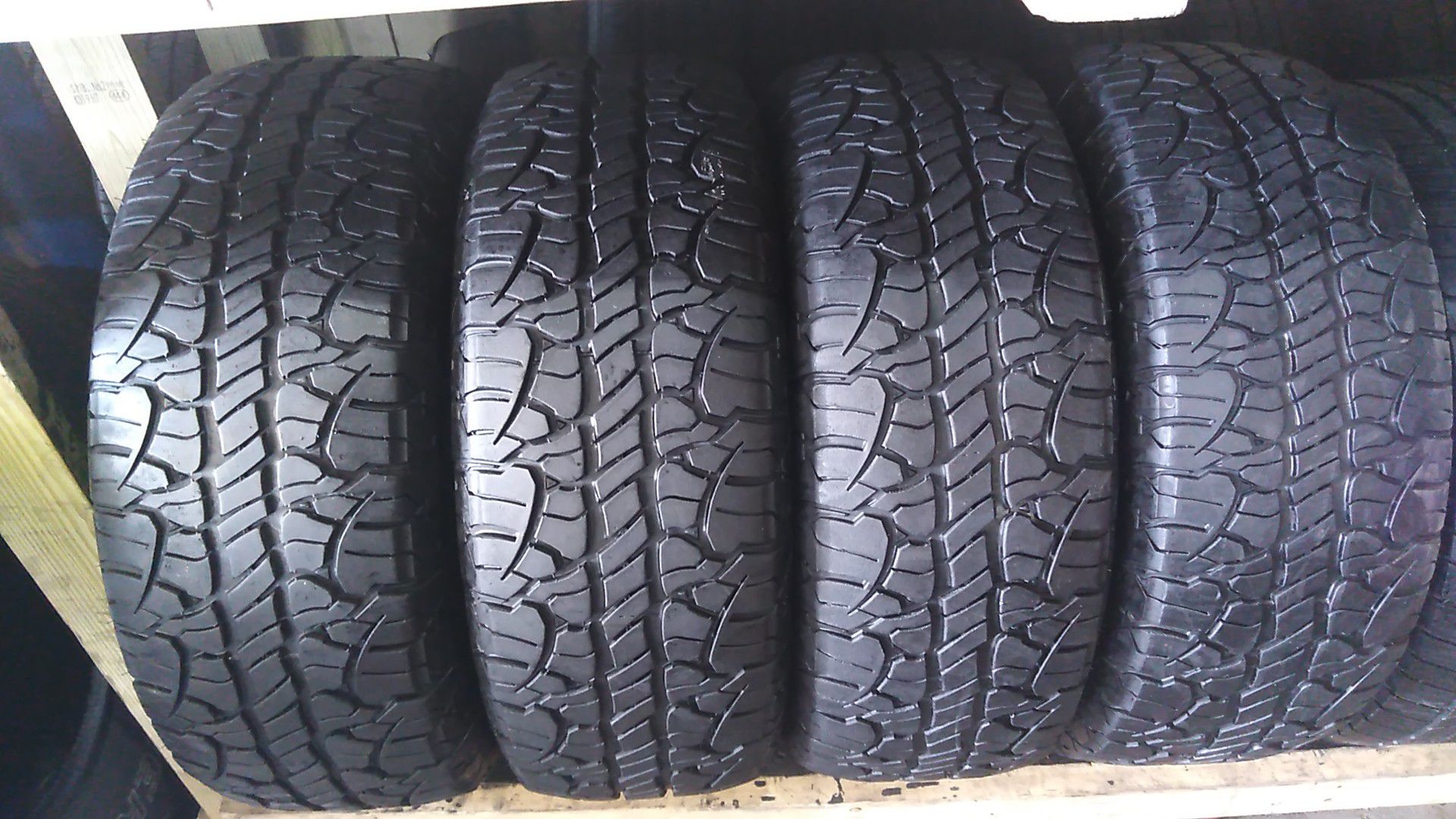 Four bright new BfGoodrich tires for sale 275/55/20