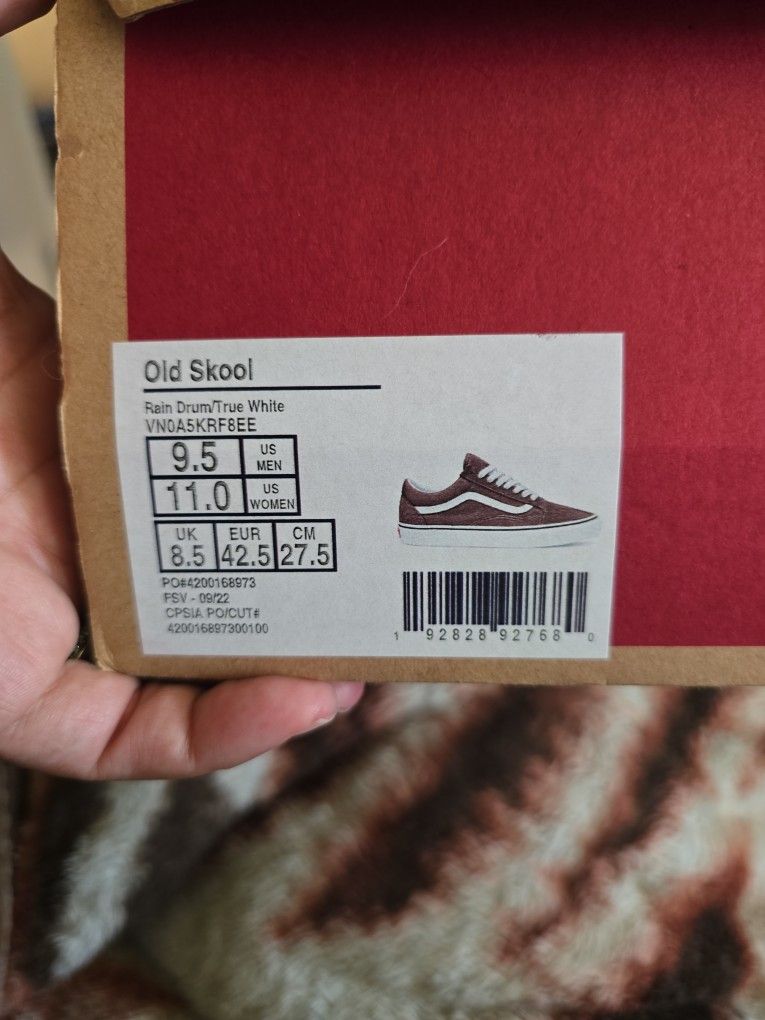 Men's Brown Vans 9.5 Like New