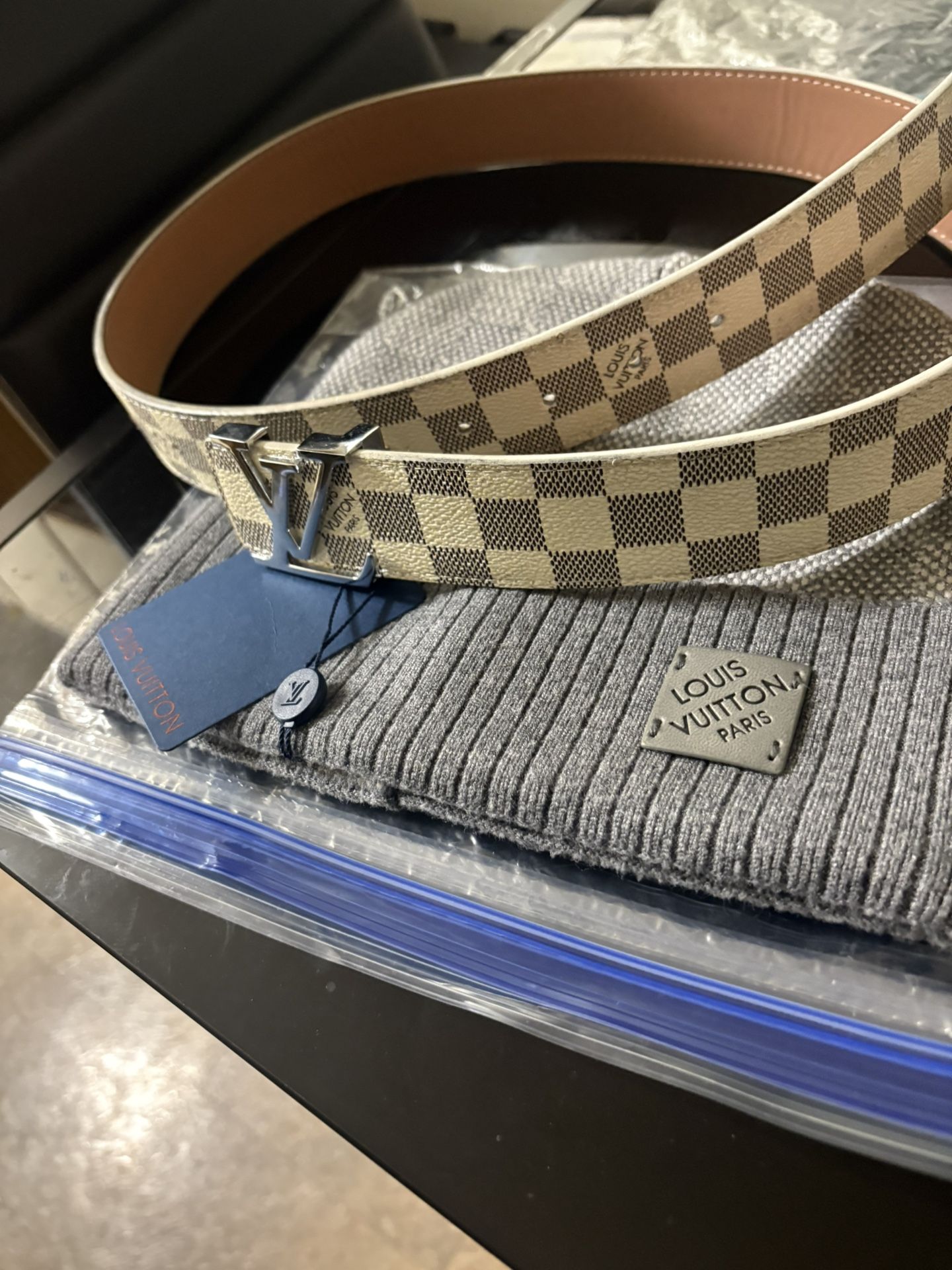 Louis Vuitton Hat and belt Set