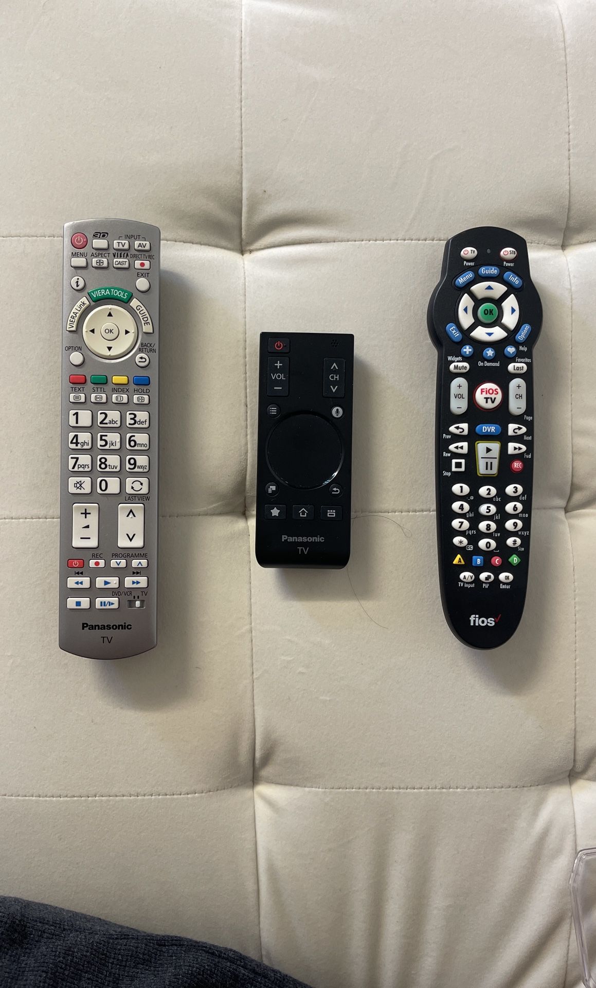 Panasonic TV Remote Control 2x And One Universal Remote Control