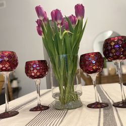 Glass Candle Holder 