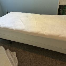 Single XL Mattress With Mattress Topper& Cover