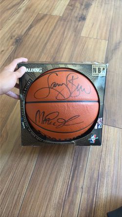 Larry Bird and Magic Johnson Signed Basketball