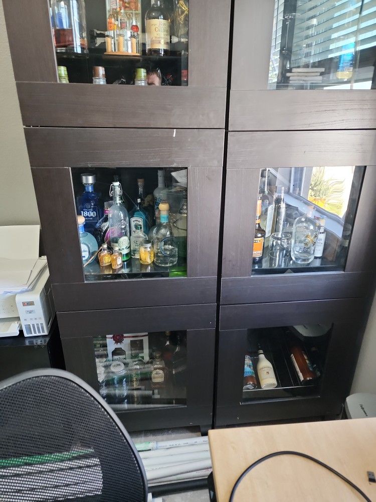 Wood And Glass Cabinets