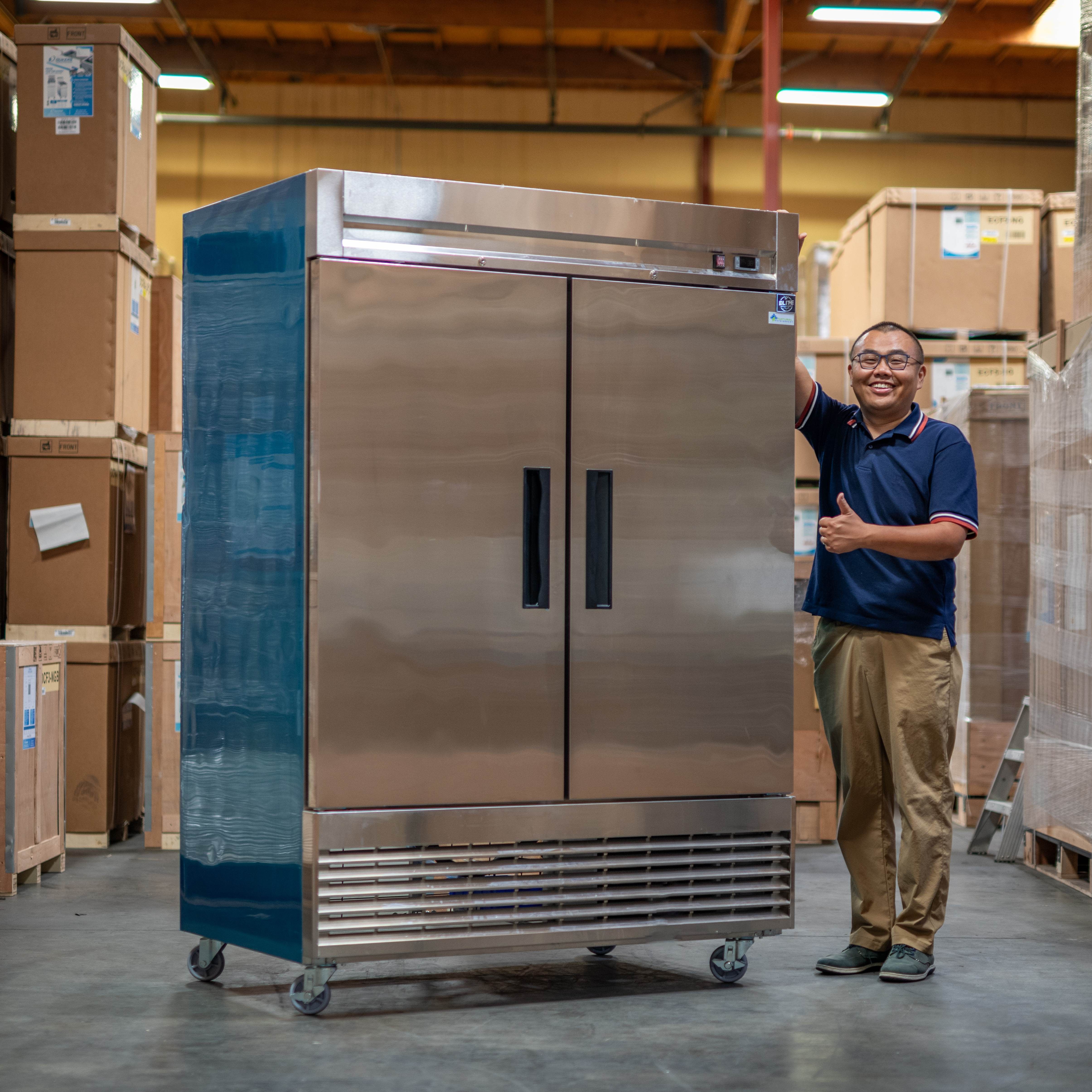 Commercial Reach-in Refrigerator | 54” 2-Door ETL | Free Shipping | Up To 10-Year Warranty