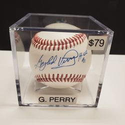 Gaylord Perry Signed,  Certified Baseball 