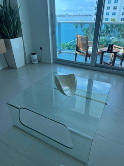Bent Glass Waterfall Coffee Table