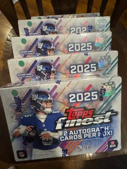 Topps finest football 2025 hobby box lot - 5 boxes