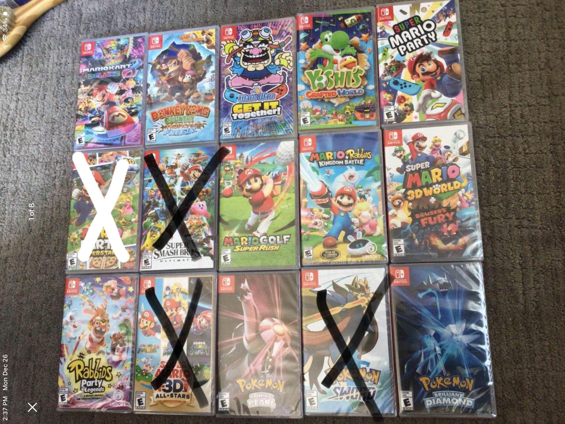 Brand new sealed games for Nintendo switch